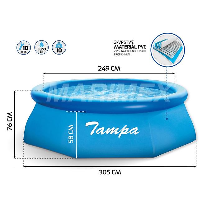 Tampa fast-set-pool 3,05x0,76m