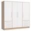 Schrank Jupiter 207cm Eiche Sonoma/Weiß