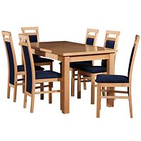 Esszimmer Set  Dalia 1+6 St28 140x80+40 +W75 Buche
