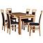 Esszimmer Set  Dalia 1+6 St28 140x80+40 +W75 Buche