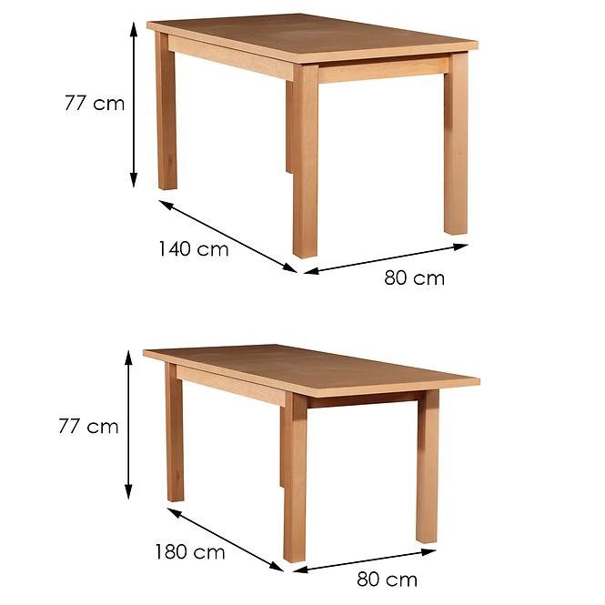 Esszimmer Set  Dalia 1+6 St28 140x80+40 +W75 Buche