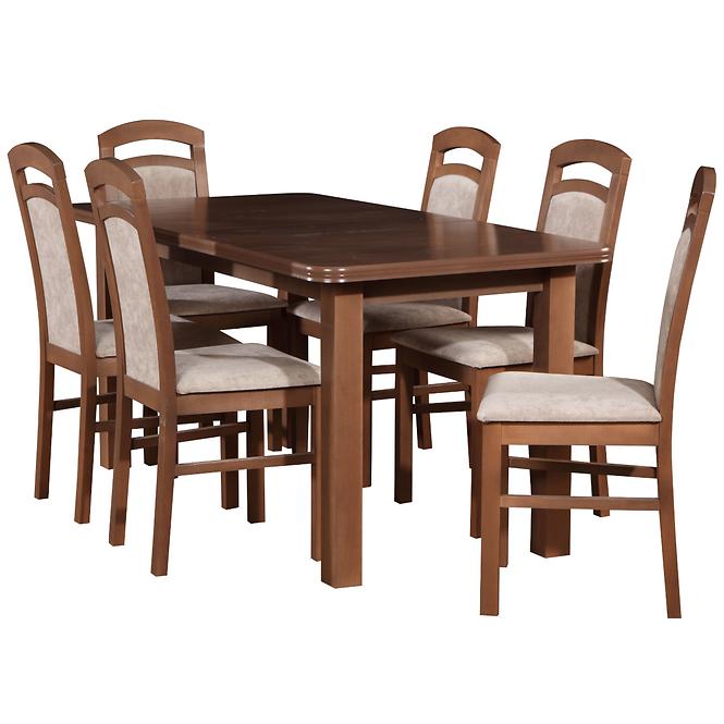 Esszimmer Set  Nike 1+6 St28 140x80+40 +W118 Eiche Lefkas