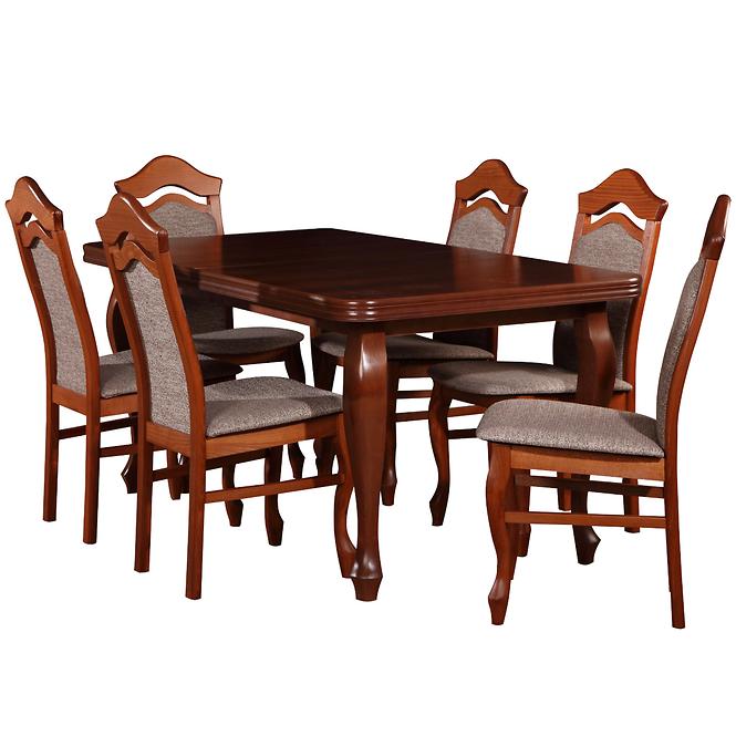 Esszimmer Set  Amadeusz 1+6 St16 160x90+40 +W30 Nuss