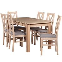 Esszimmer Set  Erazm 1+6 St28 140x80+40 +W113 Eiche Sonoma