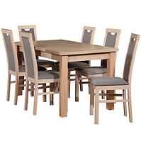 Esszimmer Set  Nestor 1+6 St28 140x80+40 +W78 Eiche Sonoma