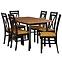 Esszimmer Set  Cezar 1+6 St41 140x80+40 +W114 Eiche Wotan/Schwarz