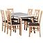 Esszimmer Set  Zefir 1+6 St41 +W113 Weiß/Buche