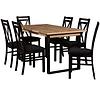 Esszimmer Set  Gracja 1+6 St St42 150x85+48 +W114 Eiche Wotan/Schwarz