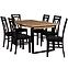 Esszimmer Set  Gracja 1+6 St St42 150x85+48 +W114 Eiche Wotan/Schwarz