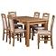 Esszimmer Set  Idalia 1+6 St28 140x80+40 +W120 Eiche Wotan