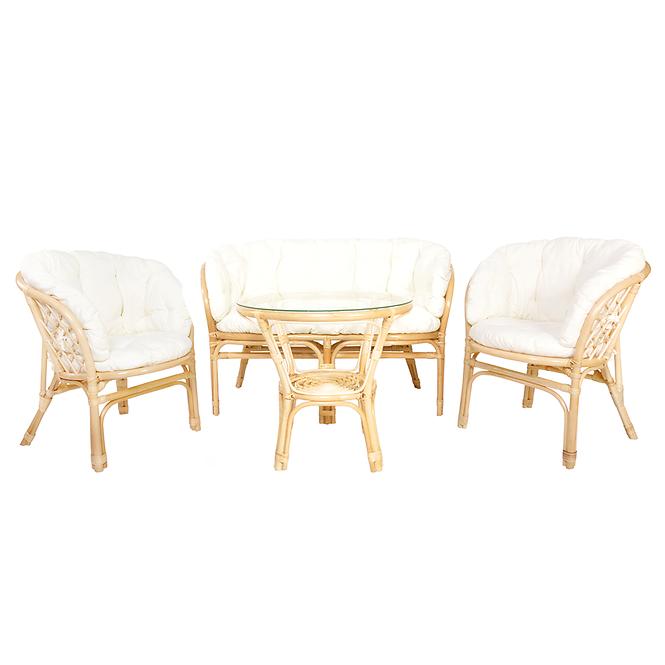 Gartengarnitur aus Rattan Tropicana Natural/Beige