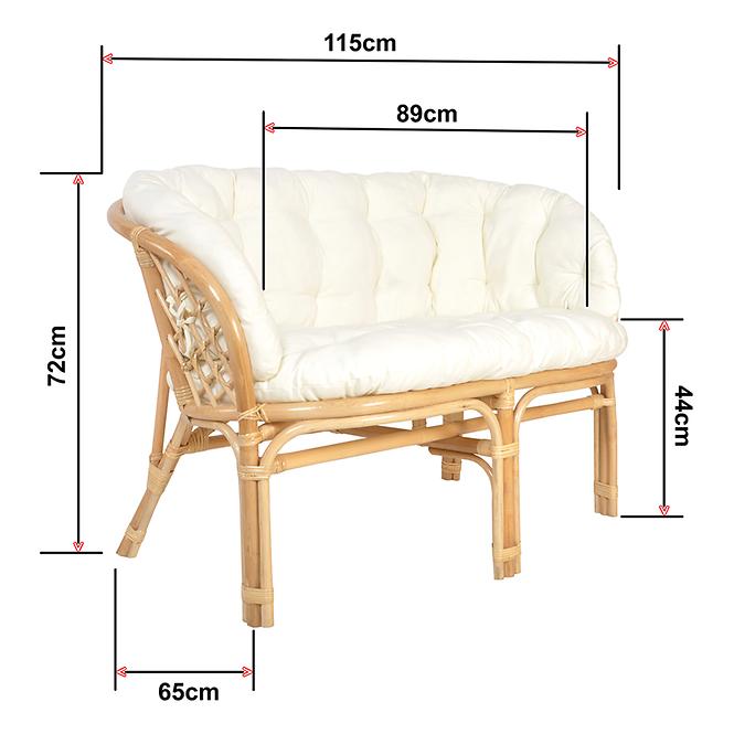 Gartengarnitur aus Rattan Tropicana Natural/Beige