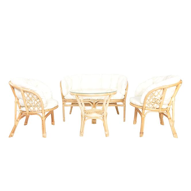 Gartengarnitur aus Rattan Tropicana Natural/Beige