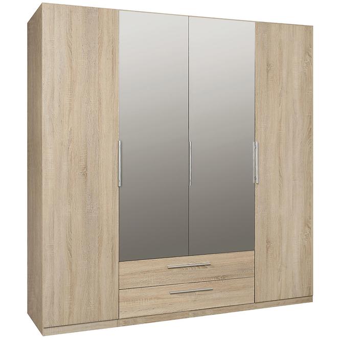 Schrank Cadisxo 200cm Eiche Sonoma/Spiegel
