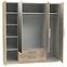 Schrank Cadisxo 200cm Eiche Sonoma/Spiegel,2