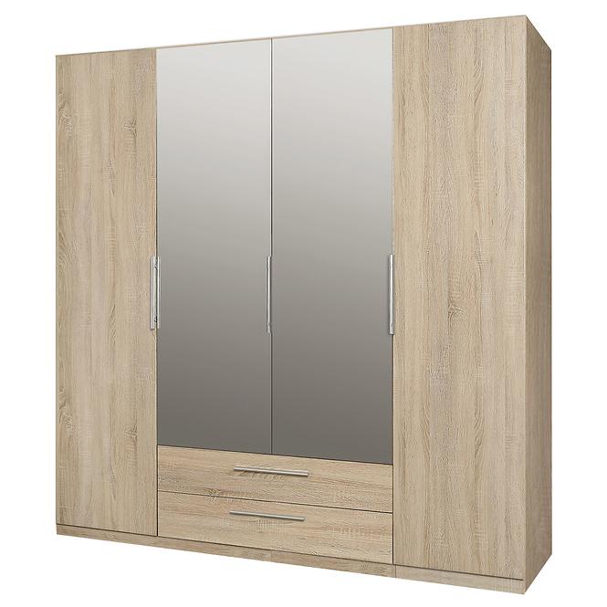 Schrank Cadisxo 200cm Eiche Sonoma/Spiegel