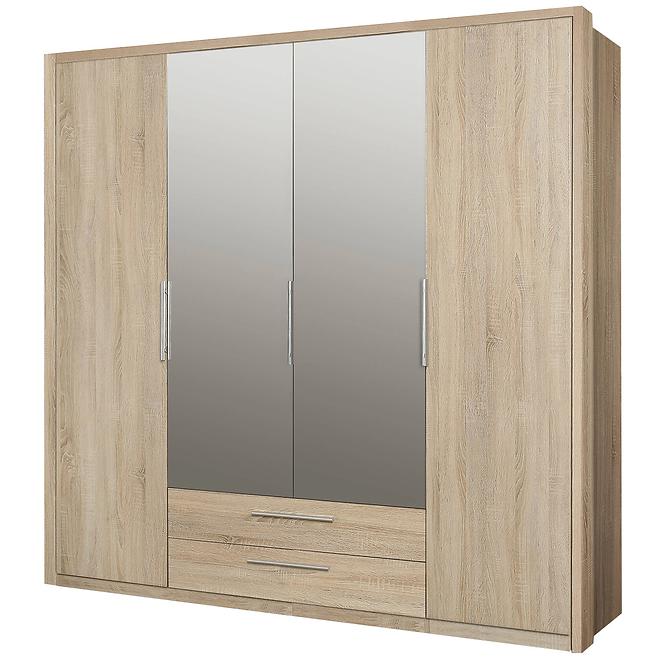 Schrank Cadisxo 200cm Eiche Sonoma/Spiegel