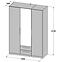 Schrank Cadixo 150cm 2d2s1l Cdxs83s-D30 Eiche Sonoma/Spiegl,3