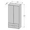 Schrank Cadixo 101cm 2d2s Cdxs87-D30 Eiche Sonoma,3