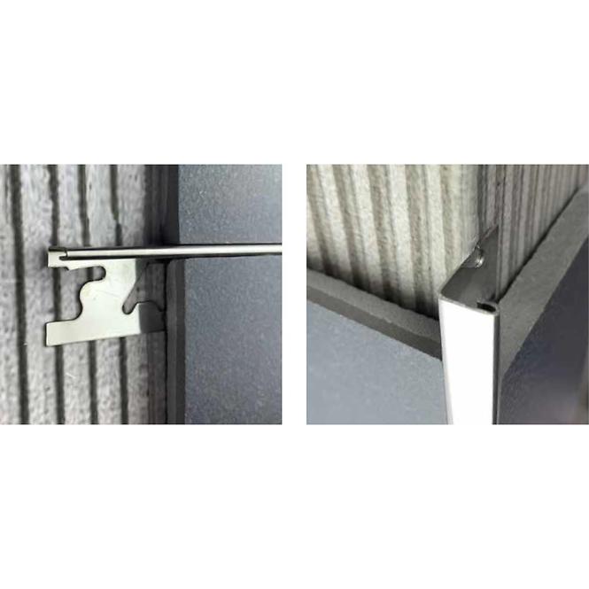 Profil Edge S-steel polished 2500/23/10 mm