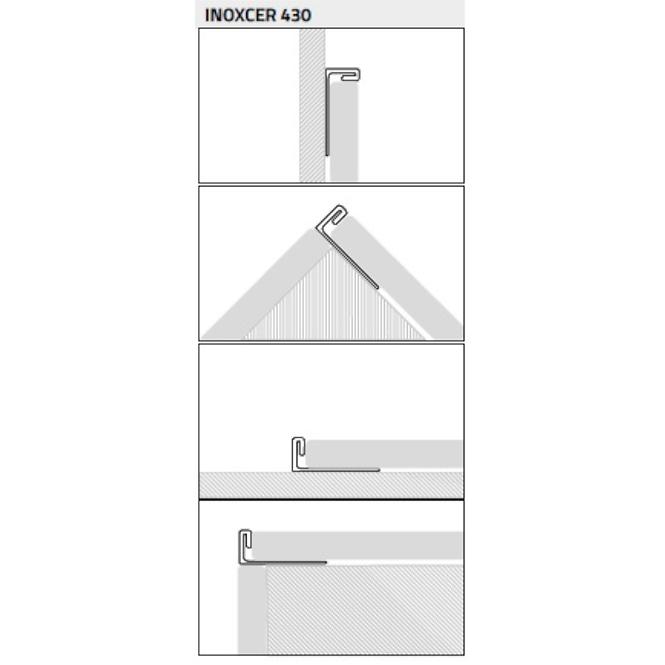 Profil Edge S-steel polished 2500/23/10 mm