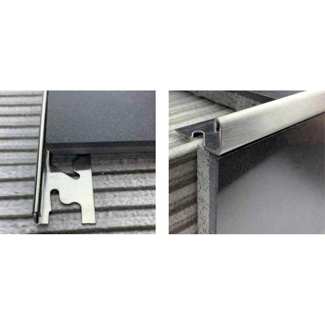 Profil Edge S-steel Polished 2500/23/8 mm