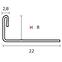 Profil Edge S-steel Polished 2500/23/8 mm,4