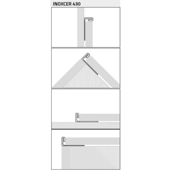 Profil Edge S-steel Polished 2500/23/8 mm