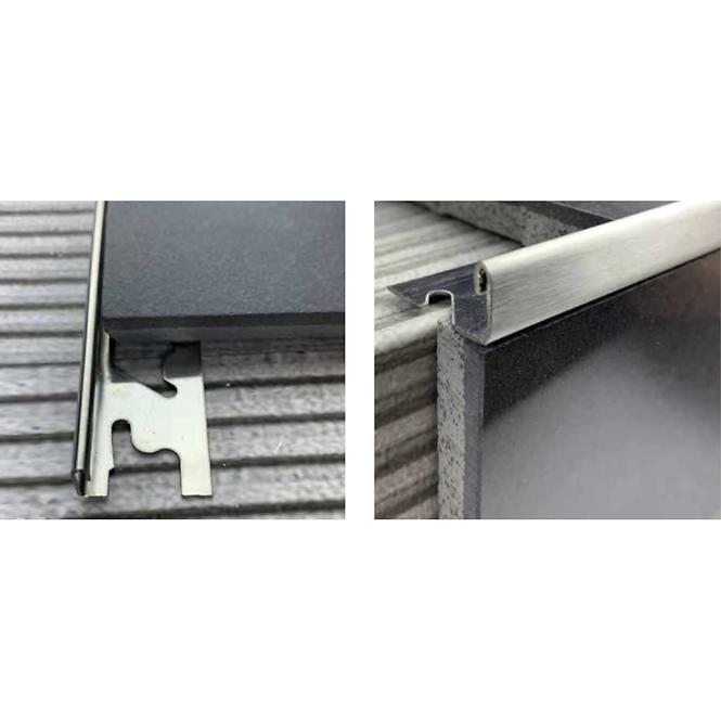 Profil Edge S-steel Superpolished 2500/23/10 mm