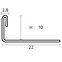 Profil Edge S-steel Superpolished 2500/23/10 mm,5