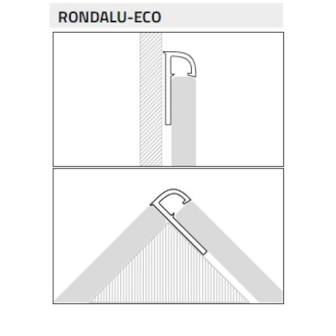 Profil Rondalu Alu Anod Silver Chromed 2500/27/10 mm