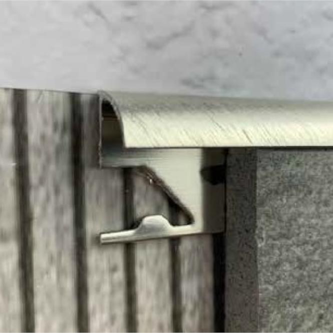 Profil Rondalu Alu Anod Titanium Brushed 2700/27/10 mm
