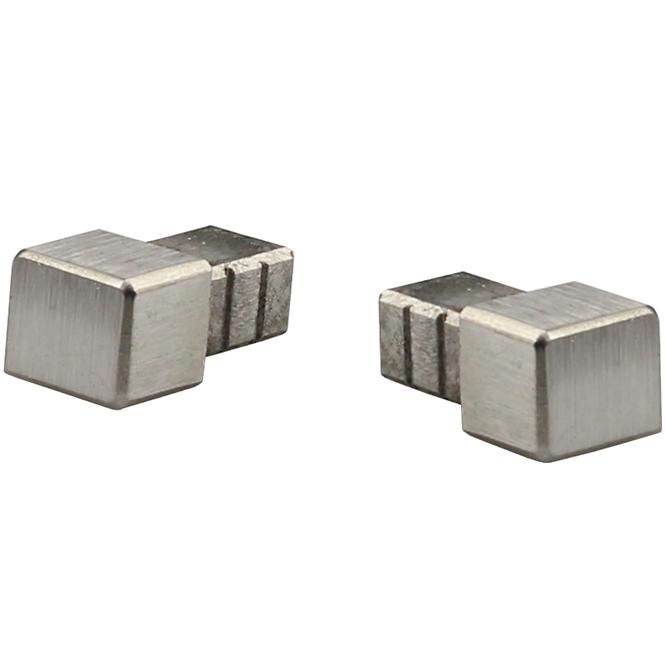 Ende der profil Tiletrim Corner Cap Cubinox Brushed S-steel 10 mm