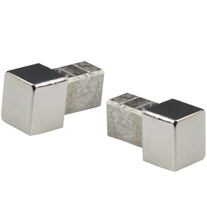 Ende der profil Tiletrim Corner Cap Cubinox Glossy S-steel 10 mm