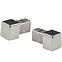 Ende der profil Tiletrim Corner Cap Cubinox Glossy S-steel 10 mm
