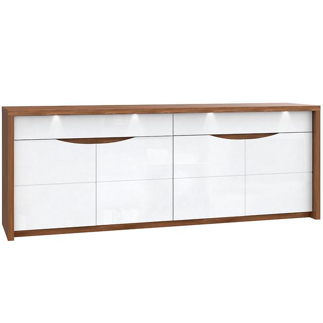 Kommode Saint Tropez 227cm Eiche Sangallo/Weiß