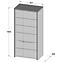 Schrank Saint Tropez 93cm Eiche Sangallo/Weiß,4