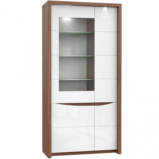 Vitrine Saint Tropez 93cm Eiche Sangallo/Weiß