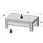 Couchtisch Saint Tropez 120cm Eiche Sangallo/Weiß,3