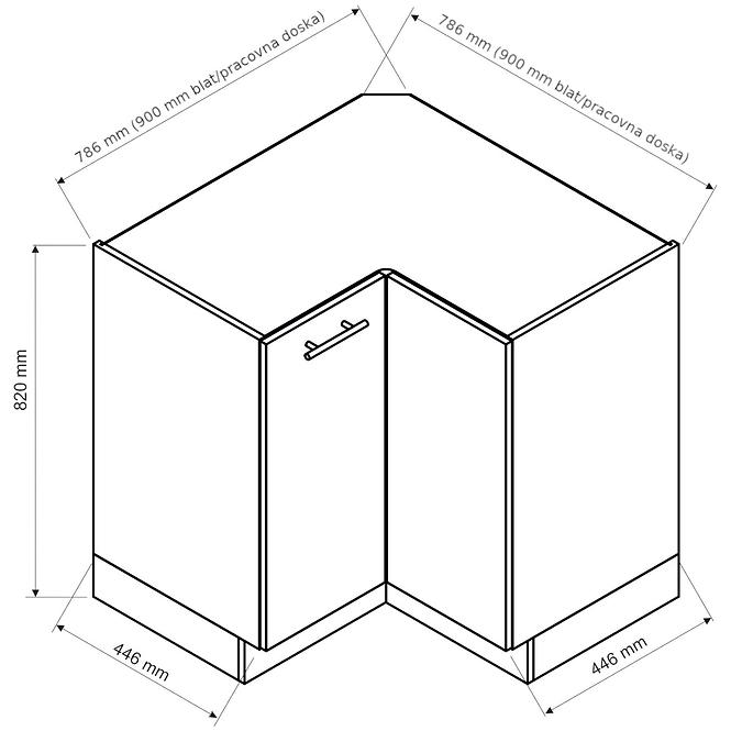 Küchenzeile Clara DRP Graphitgrau / Eiche Artisan
