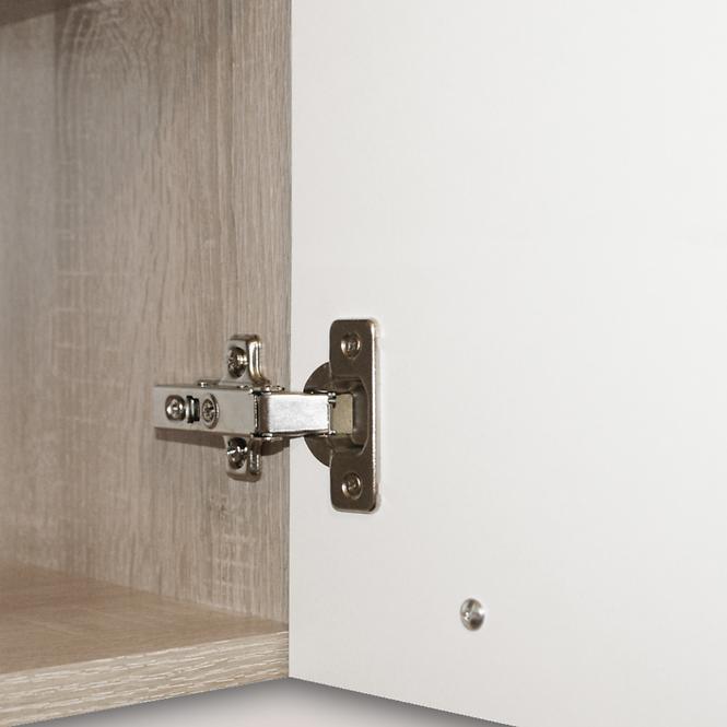 Türen für Einbauspülmaschine Premio 45 + Sockel Eiche Sonoma/Cappucino Glanz
