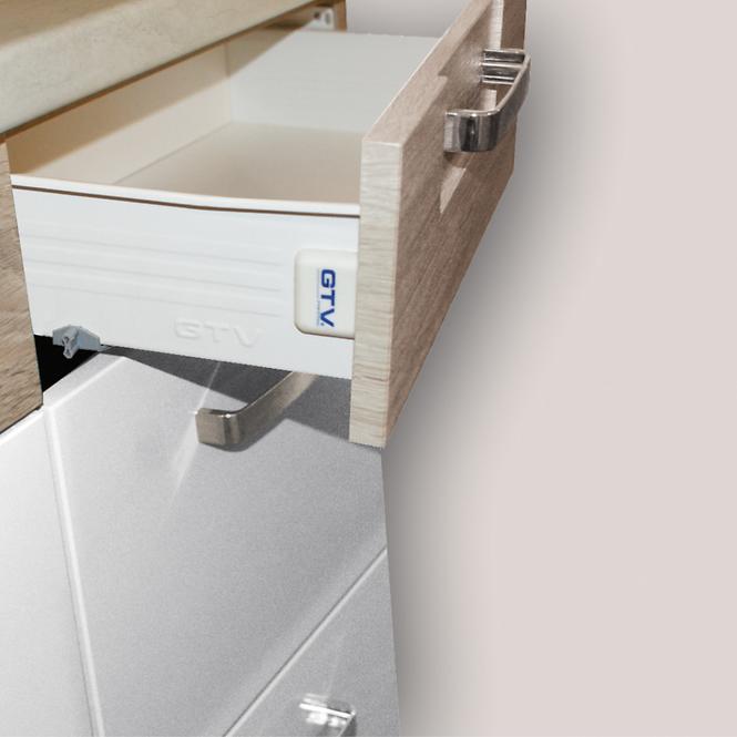 Küchenzeile Global Set B plus Eiche Sonoma/Weiß/Grau,3