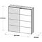 Schrank Sapporo 200cm Weißer Glanz,4