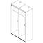 Schrank Sapporo 120cm Weißer Glanz,3