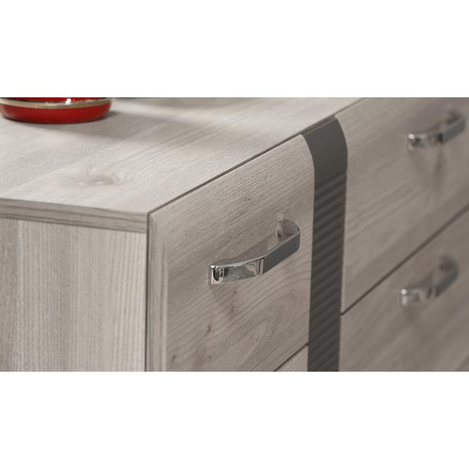 Regal Locarno 140cm Eiche Nealson / Grau