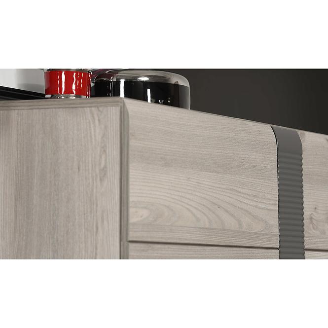 Regal Locarno 140cm Eiche Nealson / Grau