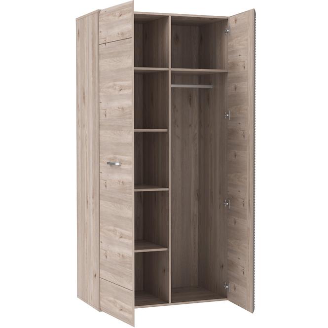 Schrank Locarno 95cm Eiche Nealson / Grau,2