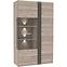 Vitrine 2D Locarno 95cm Eiche Nealson / Grau