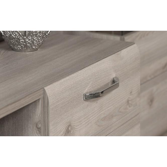 Vitrine 2D Locarno 95cm Eiche Nealson / Grau,10