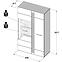 Vitrine 2D Locarno 95cm Eiche Nealson / Grau,4